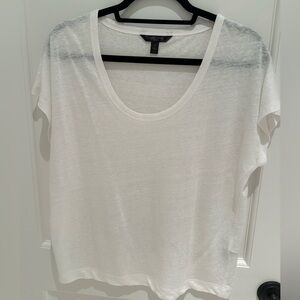 Banana Republic scoop neck linen tee S